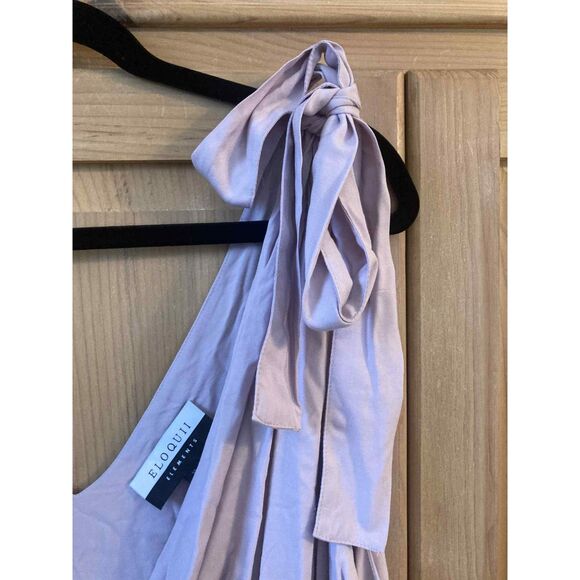 Eloquii | NWT Purple Colorblock Tiered V-neck Maxi Dress | Size 22 - Picture 7 of 7